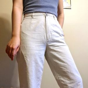 LL Beans Women's Linen High Waist Pants